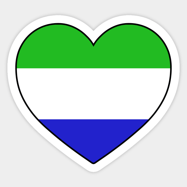 Heart - Sierra Leone Sticker by Tridaak